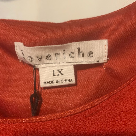 Plus Sized Ruffle Sleeved Rust Dress NWT - Picture 5 of 7